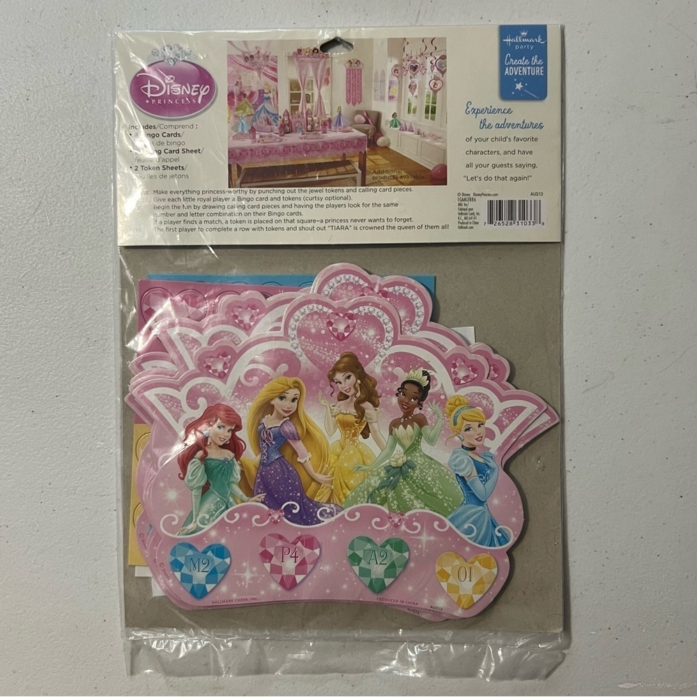 Disney Princess Bingo Party Game - 8 players - Picture 2 of 4